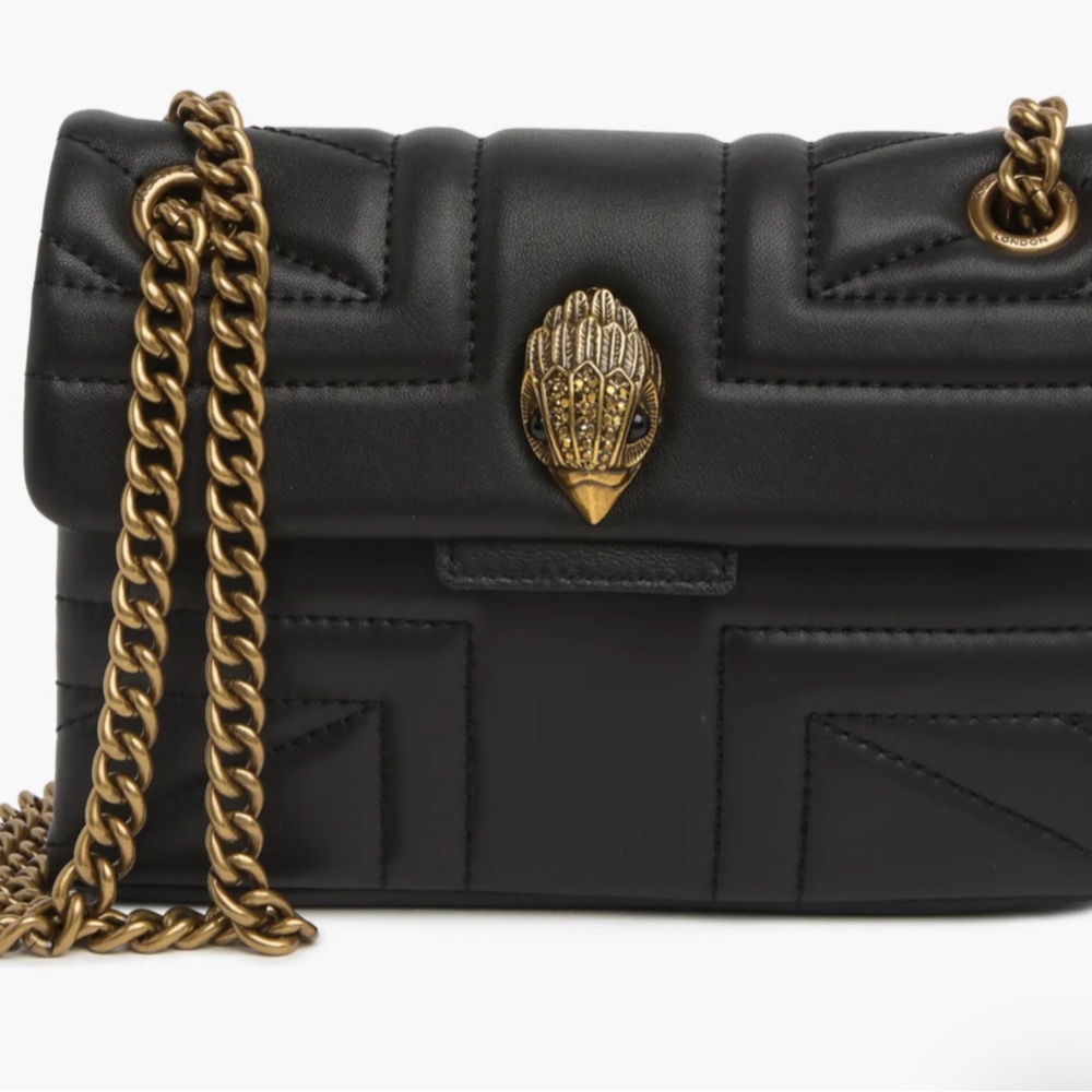 Kurt Geiger Black Crossbody Bag with Gold Accents